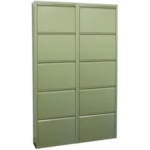 VCM Pisa 100 x 173 x 16 cm Schuhschrank / Grün