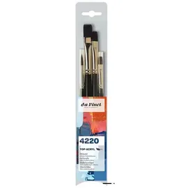 da Vinci Pinselset TOP-ACRYL-Malpinsel 4 St. für Acryl, Öl und Aquarell