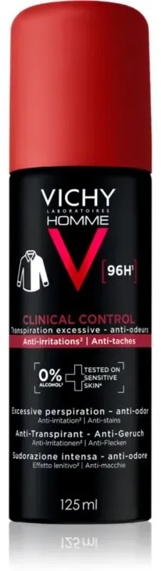 Vichy Homme Clinical Control Deodorant Spray gegen übermäßiges Schwitzen 125 ml