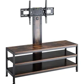 pro.tec Stockholm TV-Rack 120x40x50cm Schwarz/Eiche Matt/Stahl