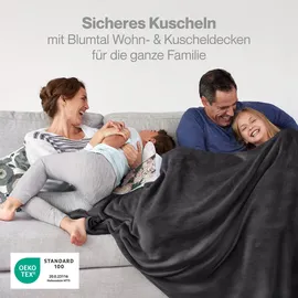 Blumtal Kuscheldecke 270 x 230 cm Anthrazit