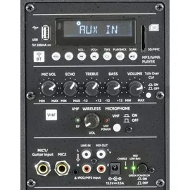 Ibiza PORT8VHF-MKII-TWS MOBILE BESCHALLUNGSANLAGE 8" inkl. Mikrofon