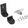 HAILO Montagezubehör 1225799 schwarz für Compact-Box und Mono | Zubehör-Set für Abfallsammler | Passend zur Montage von Schwenkeimer-Systemen | Einfache Montage