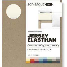 schlafgut Easy Jersey 120 x 200 - 130 x 220 cm yellow light