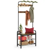 VASAGLE Garderobenständer HSR40B Braun