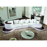 Xlmoebel Big-Sofa Modernes Designer Sofa Weiss Leder Wohnlandschaft mit Ablagefläche, Hergestellt in Europa weiß