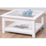 Casa Padrino Couchtisch Landhausstil Weiß Kiefer 90 x 90 x 45 cm