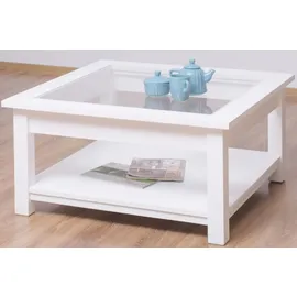Casa Padrino Couchtisch Landhausstil Weiß Kiefer 90 x 90 x 45 cm