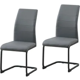 Hti-Living Schwingstuhl Kunstleder grau 2er Set