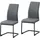 Hti-Living Schwingstuhl Kunstleder grau 2er Set