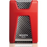 ADATA Externí HDD 2TB 2.5" USB 3.1 DashDrive Durable HD650, cervený (gumový, nárazu odolný) (AHD650-2TU31-CRD)