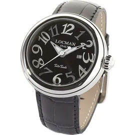 Locman Damenuhr Tutto Tondo 0360" in Schwarz | Schwarz/Silber