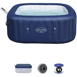 BESTWAY Bestway® Lay-Z-SPA® Energiespar-Whirlpool Hawaii AirJetTM mit App-Steuerung + integrierter UltraFitTM -Pumpeneinheit, für 6 Personen 180 x 180 x 71 cm, Kobaltblau