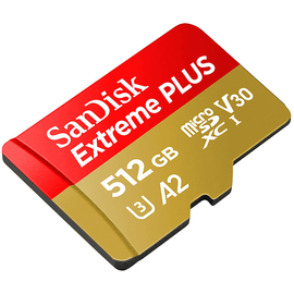 SanDisk Elite Extreme® PLUS UHS-I, Micro-SDXC Speicherkarte, 512 GB, 200 MB/s