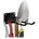 Relaxdays Gerätehalter Stahl 24 cm schwarz