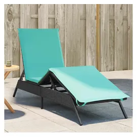 vidaXL Sonnenliege 200 x 59 x 85 cm Schwarz