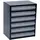 RAACO Kleinteilemagazin Metall 35,7 x 43,5 x 25,5 cm blau 24 Schubladen