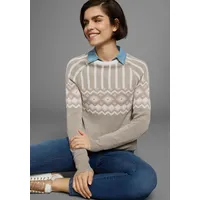 AJC Jacquardpullover in beige-rosa-offwhite | Gr.: 32/34