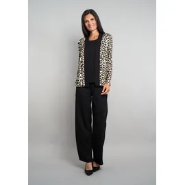 Seidel Moden Shirtjacke SEIDEL MODEN "Exklusiv bei OTTO", Damen, Gr. 40, beige, Jersey, Obermaterial: 96% Viskose, 4% Elasthan, Basic, lässig geschnitten hüftbedeckend, Rundhals, Shirts Shirtjacke, 2 in 1 Optik mit Animal-Leo-Print - MADE IN GERMANY