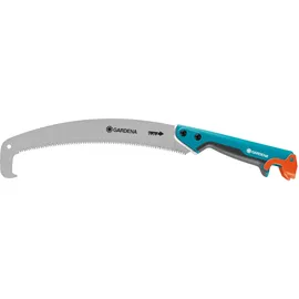 Gardena combisystem-Gartensäge 300 P gebogen: Astsäge für saubere Astschnitte, Sägeblattlänge 340 mm, mit Räumhaken, hartverchromt, Abrutschstopp, Präzisionszahnung mit 3-Seiten-Schliff (8739-20)