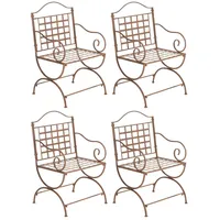 CLP 4er Set Eisenstühle Lotta im Jugendstil,antik braun