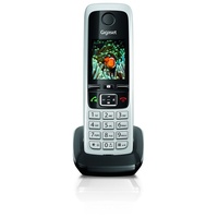 Gigaset C430H Schnurlostelefon (4,6 cm (1,8 Zoll) TFT-Farbdisplay, Dect-Telefon, Freisprechen) schwarz/silber