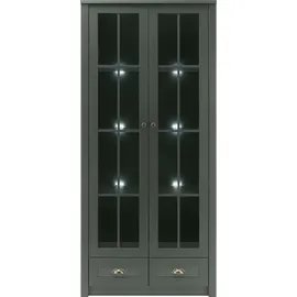 Home Affaire Vitrine Ascot 90 x 43 x 197 cm Grün
