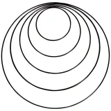 Rayher Metallringe-Set beschichtet schwarz Ø je 1 Stück 10,0/15,0/20,0/25,0/30,0 cm, 5 St.