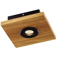 Herzblut Deckenleuchte Lennon, Holz, 20 cm lang, GU10