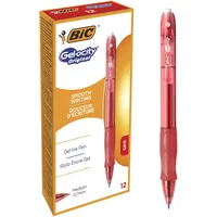 BIC Gel-ocity Original Gel-Roller, Medium, 12er Set in Rot,