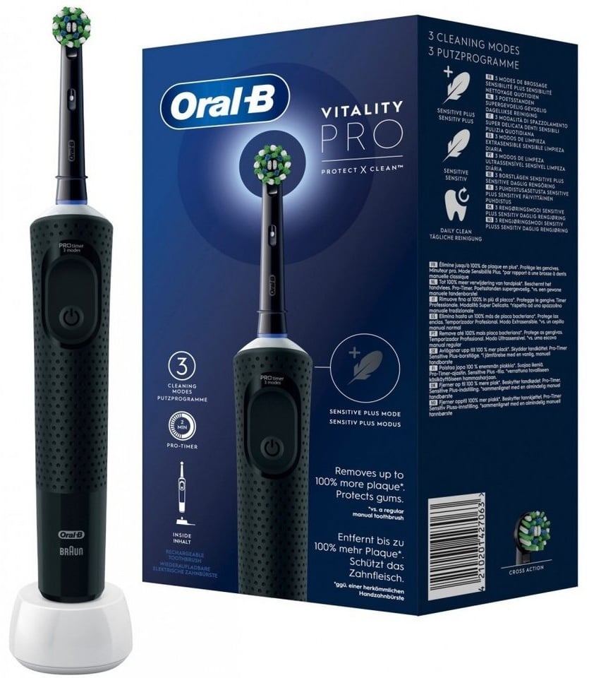 Oral-B Elektrische Zahnbürste Vitality Pro D103 - Elektrische Zahnbürste - schwarz schwarz