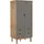 vidaXL Kleiderschrank OTTA Braun&Grau 76,5x53x172 cm Massivholz Kiefer