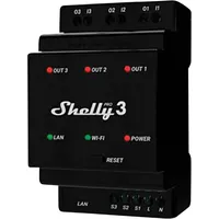 Shelly Pro 3 Hutschienenrelais Wi-Fi, Bluetooth