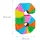 Relaxdays Pinata Zahl 6 HBT: 50,5 x 35,5 x 7,5 cm bunt