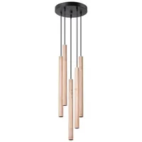 Sollux Lighting Pendelleuchten PASTELO 5P holz