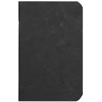 Clairefontaine 734101C Heft AgeBag, 9 x 14 cm, Taschenformat, ideal für unterwegs, blanko, 48 Blatt, 1 Stück, schwarz
