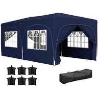 Outsunny Pavillon & 597Lx300Wx270Hcm - Blau