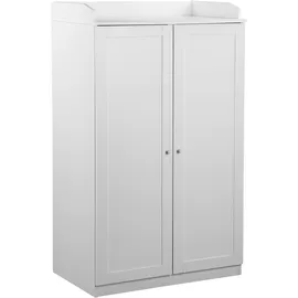OTTO home Sekretär OTTO HOME "Aalborg", weiß, B:80cm H:134,5cm T:50cm, Sekretäre, Sekretär, PC-Schrank im Landhaus-Stil, Tastaturauszug, Stauraum, 80x134,5 cm