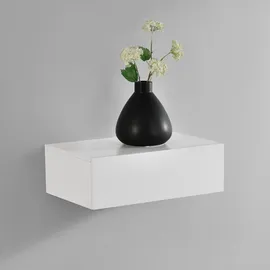 [en.casa] Wandregal Oslo 46 x 30 x 15 cm Weiß