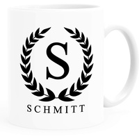 SpecialMe® Namenstasse personalisierte Kaffee-Tasse mit Namen und Initiale Monogramm persönliche Geschenke mit Namen weiß Keramik-Tasse