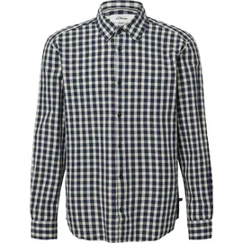 s.Oliver Langarmhemd mit Karo Muster, blau