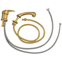 Barberpub Mischbatterie Und Handbrause Wasserhahn Für Friseurwaschbecken, Friseurarmatur Mit Waschbecken 8611 8675 8010 8670 8692 8620 8679,wh8005bk (gold)