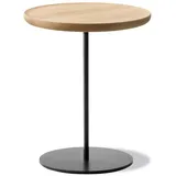 Fredericia - Pal Beistelltisch Ø 37,5 cm H 38 cm, Eiche hell geölt / schwarz