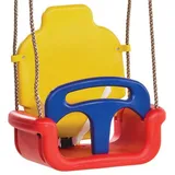 Wickey Schaukelzubehör Babysitz verstellbar (3 Teile) für Spielturm, Schaukelgestell oder Klettergerüst - rot/gelb/blau gelb NO SIZE