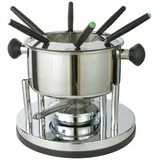 Hi Gravidus 9tlg. Edelstahl Fondue-Set Käsefondue Käse Fonduetopf Fonduegabeln