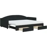 vidaXL Tagesbett 90 x 200 cm Schwarz