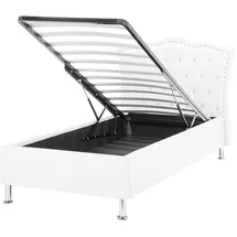 Beliani Metz 90 x 200 cm H2 Weiß/Silber