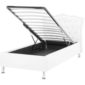 Beliani Metz 90 x 200 cm H2 Weiß/Silber