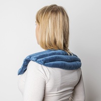 Nacken Wärmekissen in blau - 42 x 30 cm - Körnerkissen für die Mikrowelle - Nacken Schulter Bauch Rücken Kissen Wärme Therapie