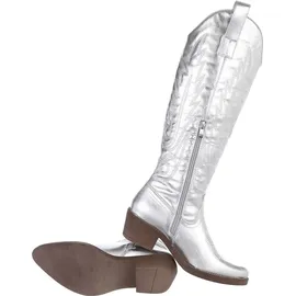 Ital-Design Cowboyboots Damen Silber 36